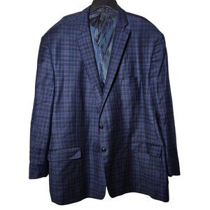 TailoRED  x Ermenegildo Zegna Cloth Plaid Wool Silk Sports Coat Size 56L Jacket